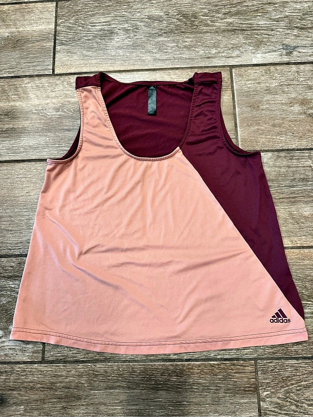 adidas Techfit Workout Color Block Tank Top Pink & Purple Medium